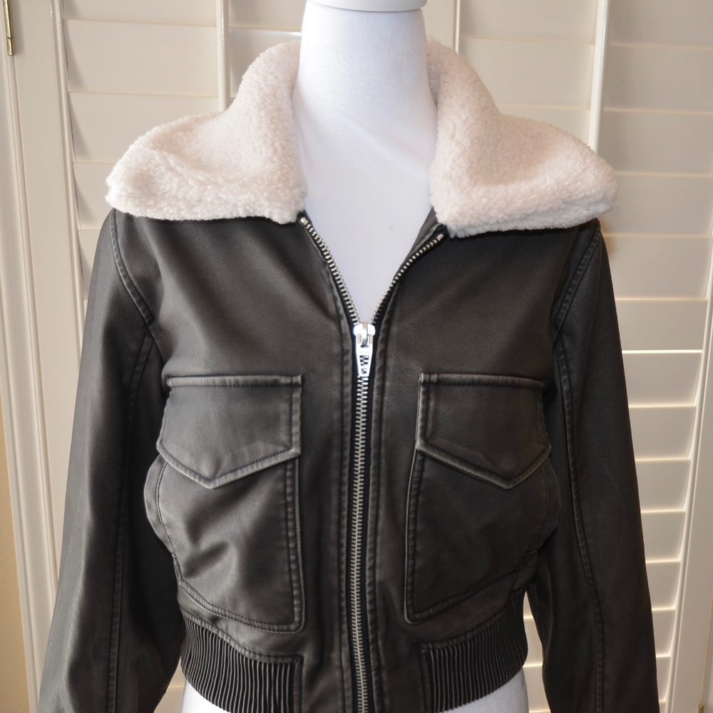 Blank NYC Faux Shearling Bomber Jacket